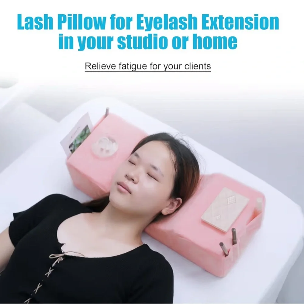 Pink Memory Foam Lash Pillow U-Shaped Eyelash Extension Neck Support Salon NIB